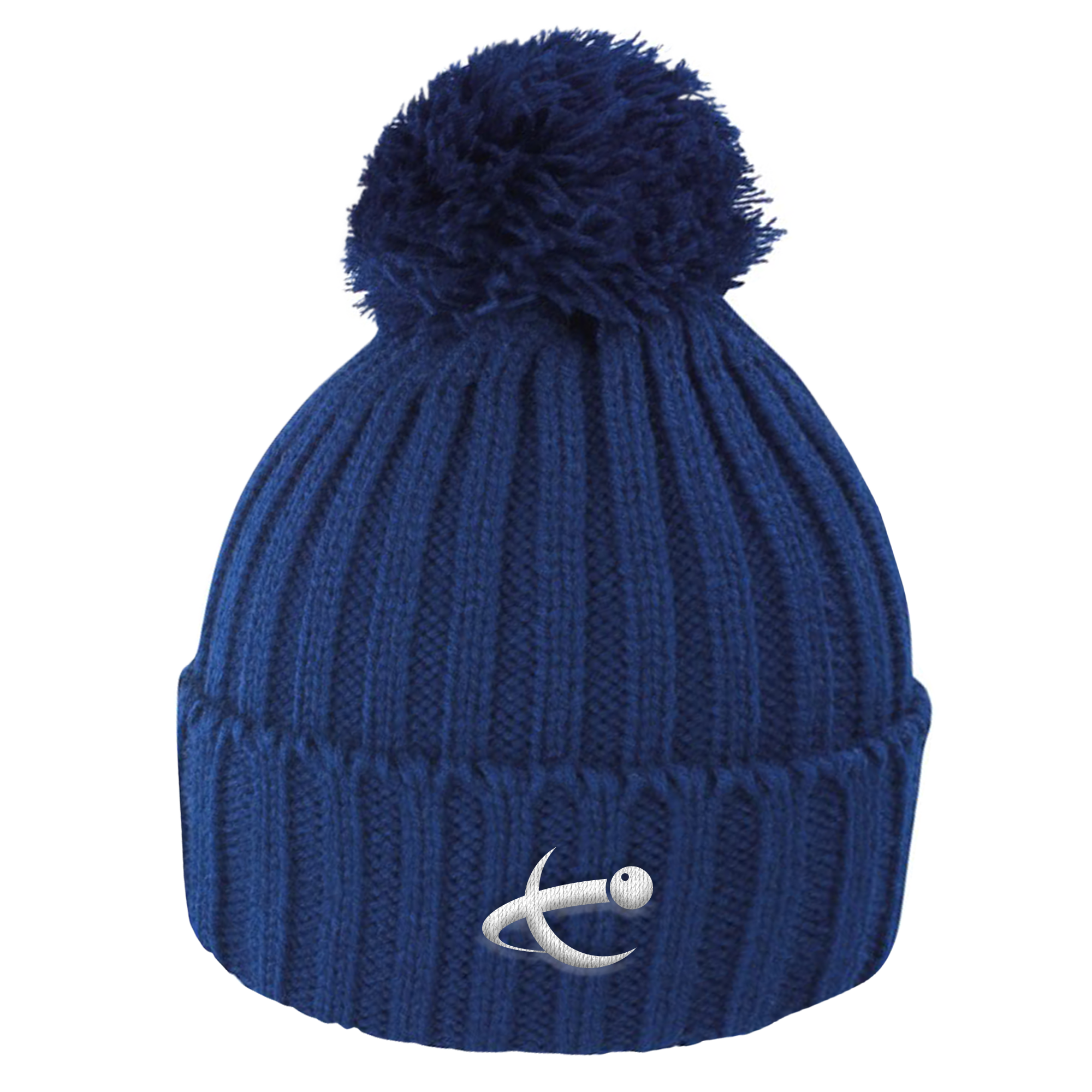 WPBSA Navy Chunky Knit Bobble Hat