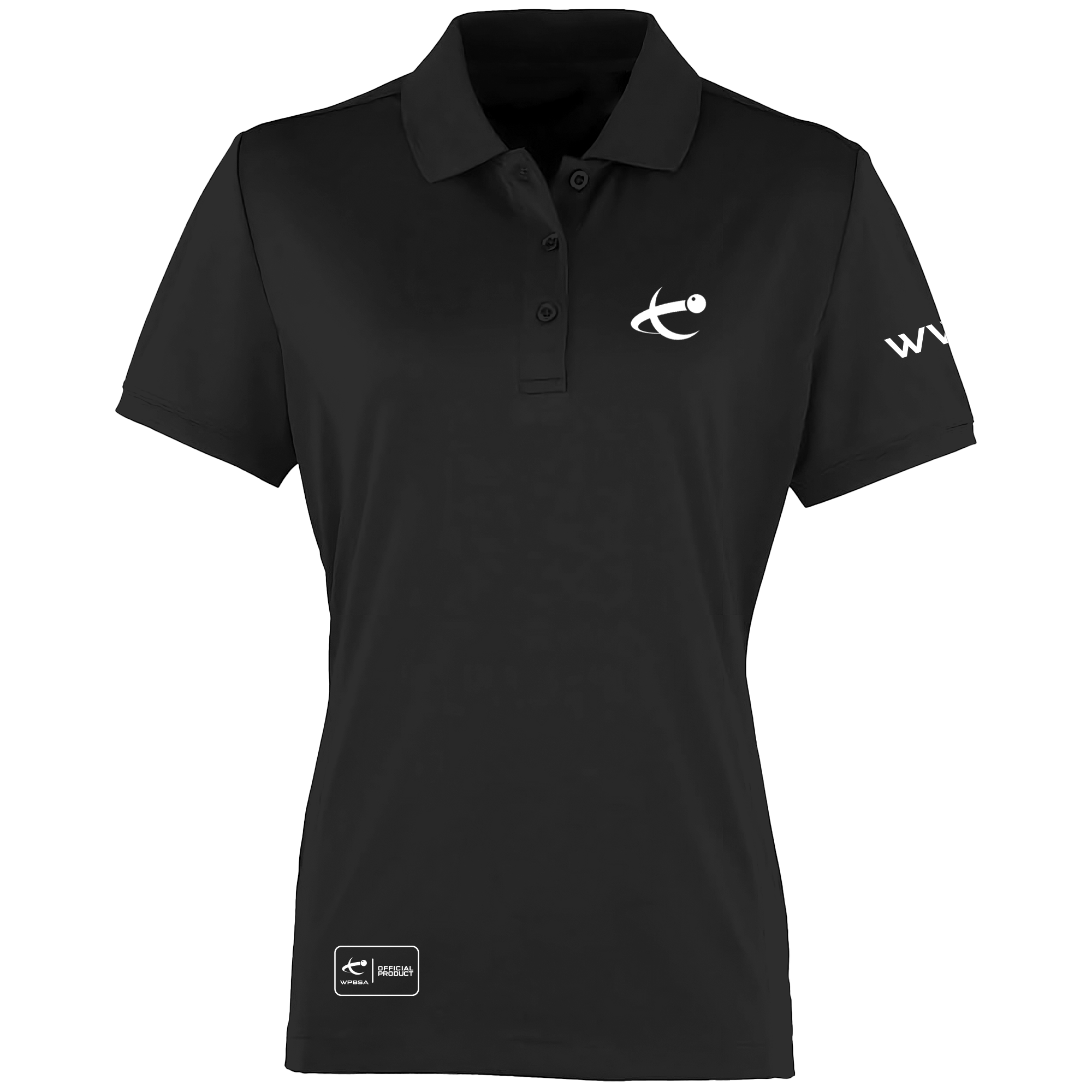 WWS Female Black Polo